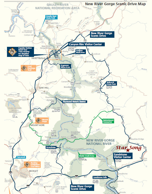 New River Gorge WV Map